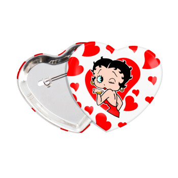 Betty Boop, Κονκάρδα παραμάνα καρδιά (57x52mm)