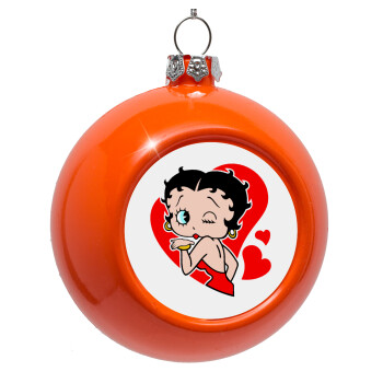 Betty Boop, Στολίδι Χριστουγεννιάτικη μπάλα δένδρου Πορτοκαλί 8cm