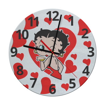 Betty Boop, Ρολόι τοίχου γυάλινο (30cm)
