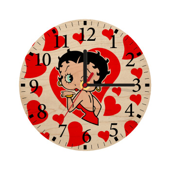 Betty Boop, Ρολόι τοίχου ξύλινο plywood (20cm)