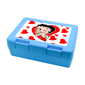 Betty Boop, Παιδικό δοχείο κολατσιού ΓΑΛΑΖΙΟ 185x128x65mm (BPA free πλαστικό)