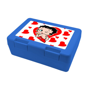 Betty Boop, Παιδικό δοχείο κολατσιού ΜΠΛΕ 185x128x65mm (BPA free πλαστικό)