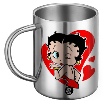 Betty Boop, Ανοξείδωτη Μεταλλική Κούπα 450ml - Διπλού Τοιχώματος