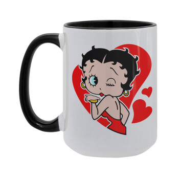 Betty Boop, Κούπα Mega 15oz, κεραμική Μαύρη, 450ml