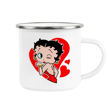 Betty Boop, Metallic enamel cup white 360ml