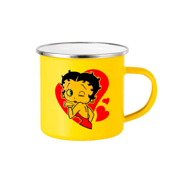 Betty Boop, Κούπα Μεταλλική εμαγιέ Κίτρινη 360ml