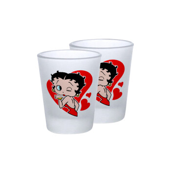 Betty Boop, Σφηνοπότηρα γυάλινα 45ml του πάγου (2 τεμάχια)