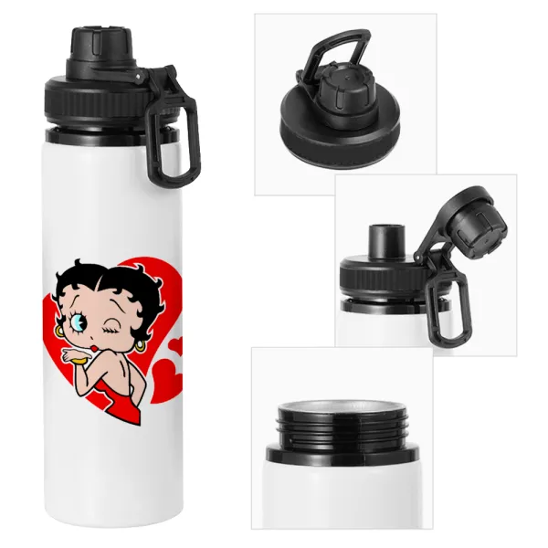 Betty Boop — Μεταλλικό παγούρι νερού με καπάκι ασφαλείας, αλουμινίου 850ml