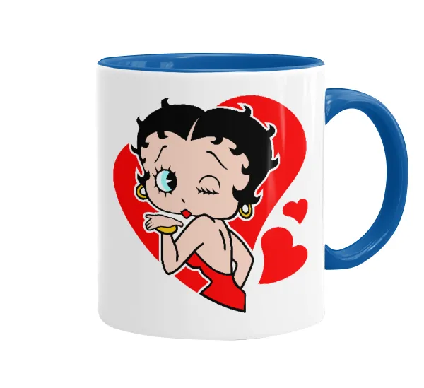 Betty Boop — Κούπα χρωματιστή μπλε, κεραμική, 330ml