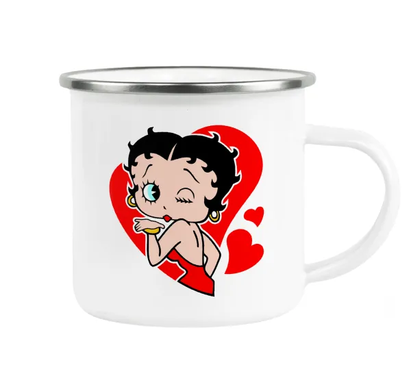 Betty Boop — Κούπα Μεταλλική εμαγιέ λευκη 360ml