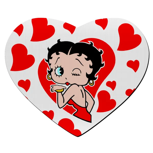 Betty Boop — Mousepad καρδιά 23x20cm