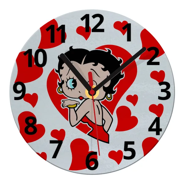 Betty Boop — Ρολόι τοίχου γυάλινο 20cm