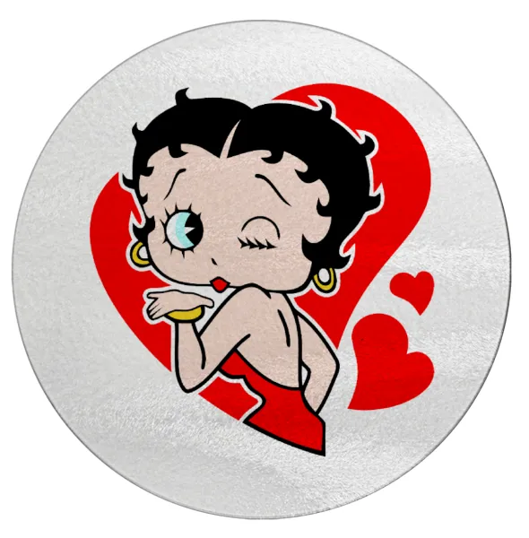Betty Boop — Επιφάνεια κοπής γυάλινη στρογγυλή (30cm)