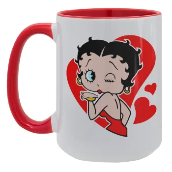 Betty Boop, Κούπα Mega 15oz, κεραμική Κόκκινη, 450ml