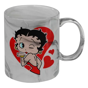 Betty Boop, Mug ceramic marble style, 330ml