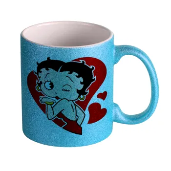 Betty Boop, Κούπα Σιέλ Glitter που γυαλίζει, κεραμική, 330ml