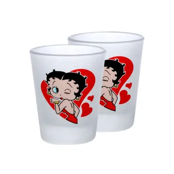 Betty Boop, Σφηνοπότηρα γυάλινα 45ml του πάγου (2 τεμάχια)