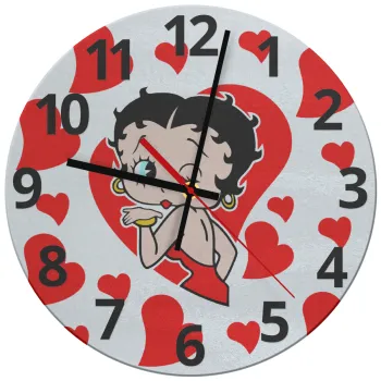 Betty Boop, Ρολόι τοίχου γυάλινο (30cm)
