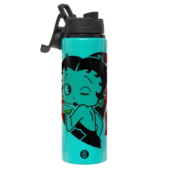 Betty Boop, Μεταλλικό παγούρι νερού με καπάκι ασφαλείας, αλουμινίου 850ml