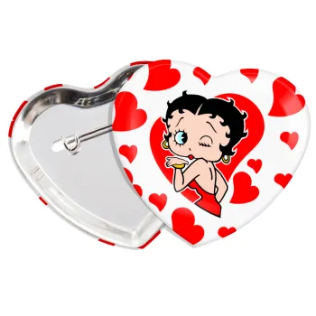 Betty Boop, Κονκάρδα παραμάνα καρδιά (57x52mm)