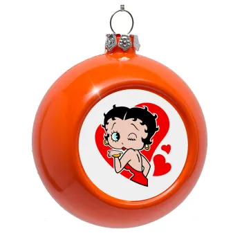 Betty Boop, Orange Christmas tree ornament bauble 8cm