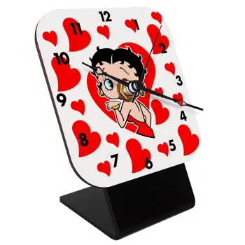 Betty Boop, Επιτραπέζιο ρολόι ξύλινο με δείκτες (10cm)
