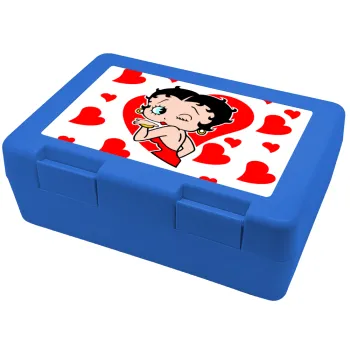 Betty Boop, Παιδικό δοχείο κολατσιού ΜΠΛΕ 185x128x65mm (BPA free πλαστικό)