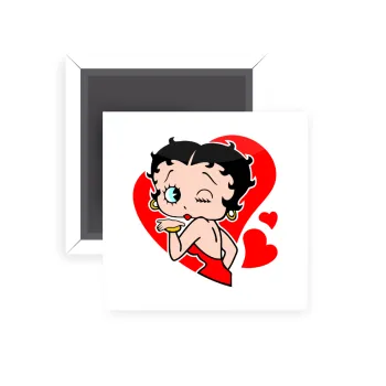 Betty Boop, Μαγνητάκι ψυγείου τετράγωνο διάστασης 5x5cm
