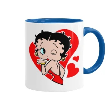 Betty Boop, Κούπα χρωματιστή μπλε, κεραμική, 330ml