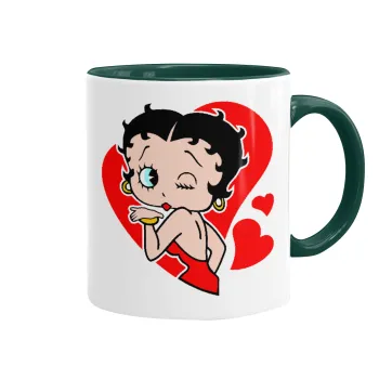 Betty Boop, Mug colored green, ceramic, 330ml