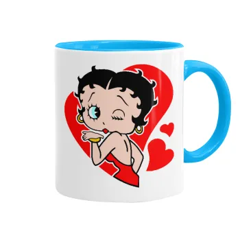 Betty Boop, Κούπα χρωματιστή γαλάζια, κεραμική, 330ml