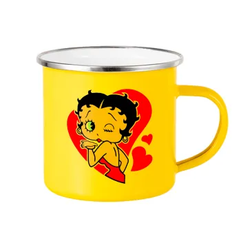 Betty Boop, Yellow Enamel Metallic Cup 360ml