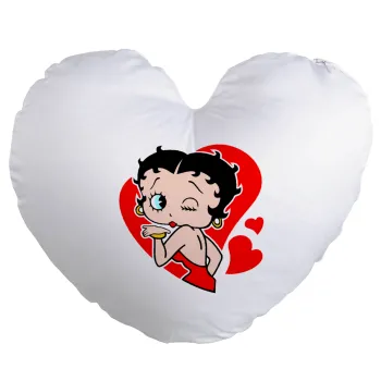Betty Boop, Μαξιλάρι καναπέ καρδιά 40x40cm περιέχεται το  γέμισμα