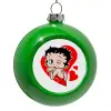 Green Christmas tree ornament bauble 8cm