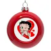 Red Christmas tree ornament bauble 8cm