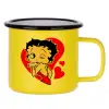 Metallic enamel MATT Yellow cup 360ml