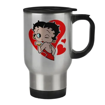 Betty Boop, Stainless steel travel mug with lid, double wall 450ml