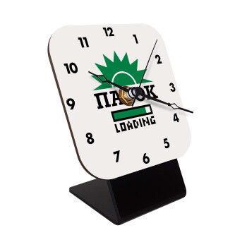 PASOK Loading, Quartz Wooden table clock with hands (10cm)