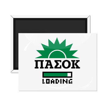 PASOK Loading, Ορθογώνιο μαγνητάκι ψυγείου διάστασης 9x6cm