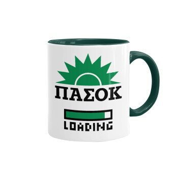 PASOK Loading, Mug colored green, ceramic, 330ml