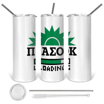 PASOK Loading, 360 Eco friendly stainless steel tumbler 600ml, with metal straw & cleaning brush