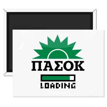 PASOK Loading, Ορθογώνιο μαγνητάκι ψυγείου διάστασης 9x6cm