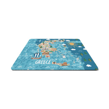 Greek map, Mousepad rect 27x19cm
