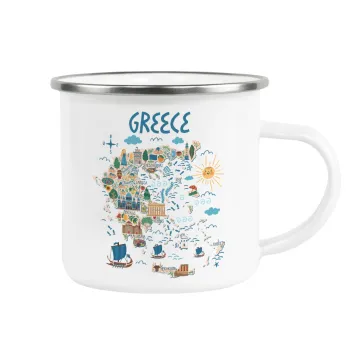Χάρτης Ελλάδος, Κούπα Μεταλλική εμαγιέ λευκη 360ml