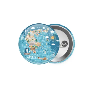 Greek map, Κονκάρδα παραμάνα 5.9cm