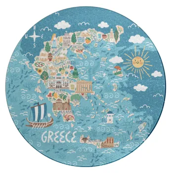 Χάρτης Ελλάδος, Επιφάνεια κοπής γυάλινη στρογγυλή (30cm)