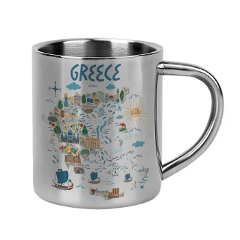 Χάρτης Ελλάδος, Κούπα Ανοξείδωτη διπλού τοιχώματος 300ml