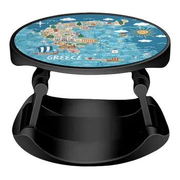 Greek map, Phone Holders Stand  Stand Hand-held Mobile Phone Holder