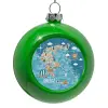Green Christmas tree ornament bauble 8cm