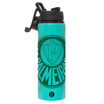 Palmeiras, Metallic water bottle with safety lid, 850ml aluminum